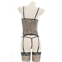 Cute leopard print one-piece underwear SS2253