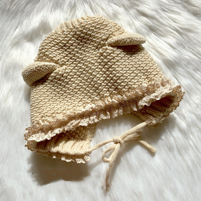 Cute cat ear knitted woolen hat   WS3052