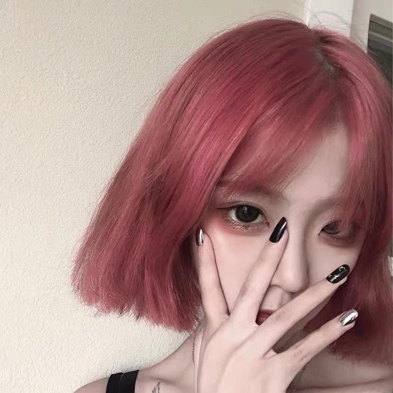 Cool and handsome short hair pink lolita wig WS1173