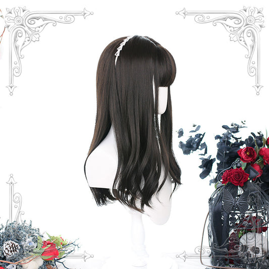 Lolita Black Yellow Straight Wig WS1078
