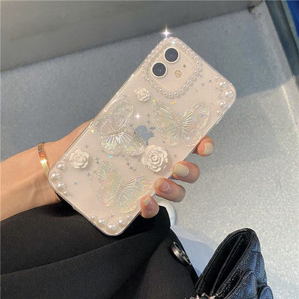 Pearl flower butterfly phone case SS2690