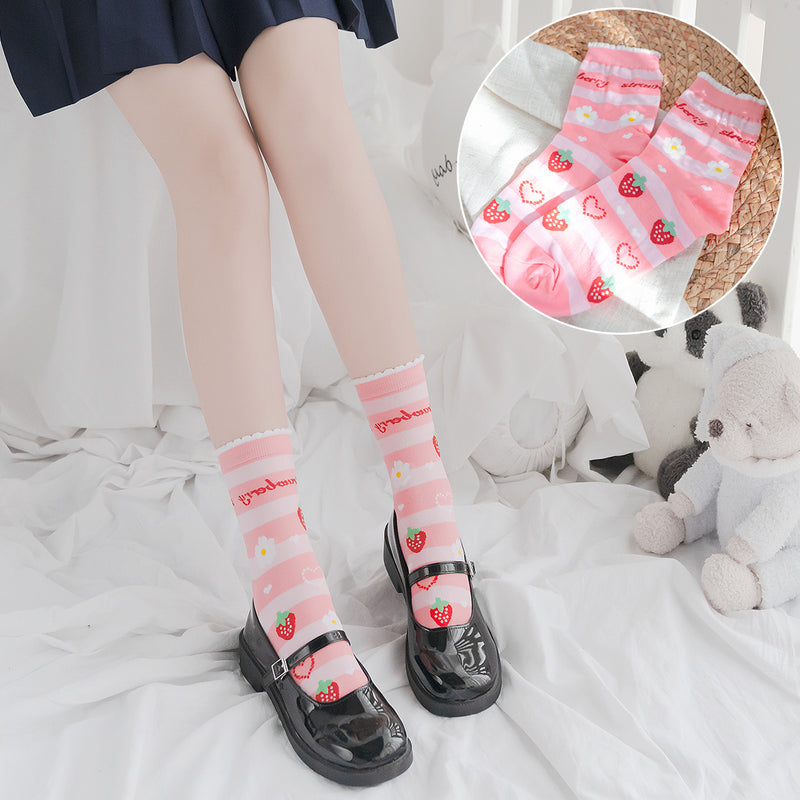 Lolita cute strawberry socks SS2339