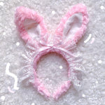 Lace maid bunny girl rabbit ear plush hair band WS3010