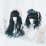 Double ponytail long curly hair lolita girls wig WS2051