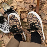 Plush leopard canvas shoes SS2501