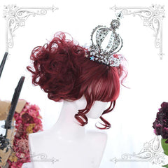 Lolita mid-length curly red wig  WS1272
