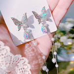 Butterfly glitter diamond earrings SS2404