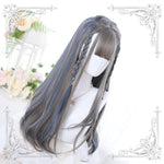 Lolita Brown Blue Long Wig  WS1059