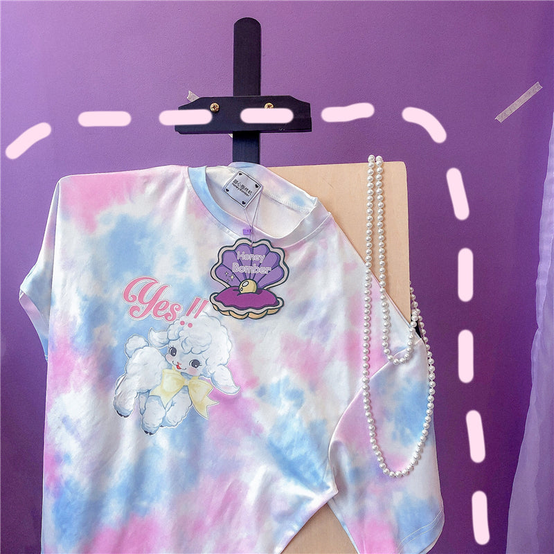 Gentle lamb gradient top SS2453