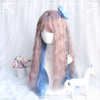 Lolita gradient pink gray blue wig WS2200