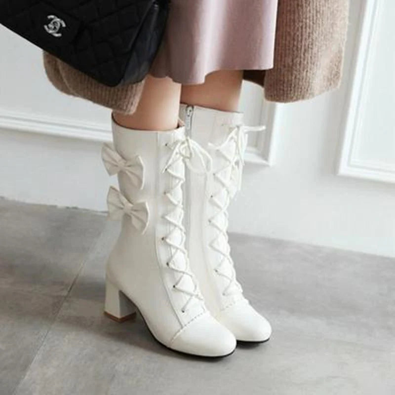 Lolita bow high boots SS3069