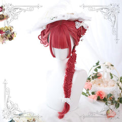 Harajuku Lolita Long Curly Hair Red Wig WS1320