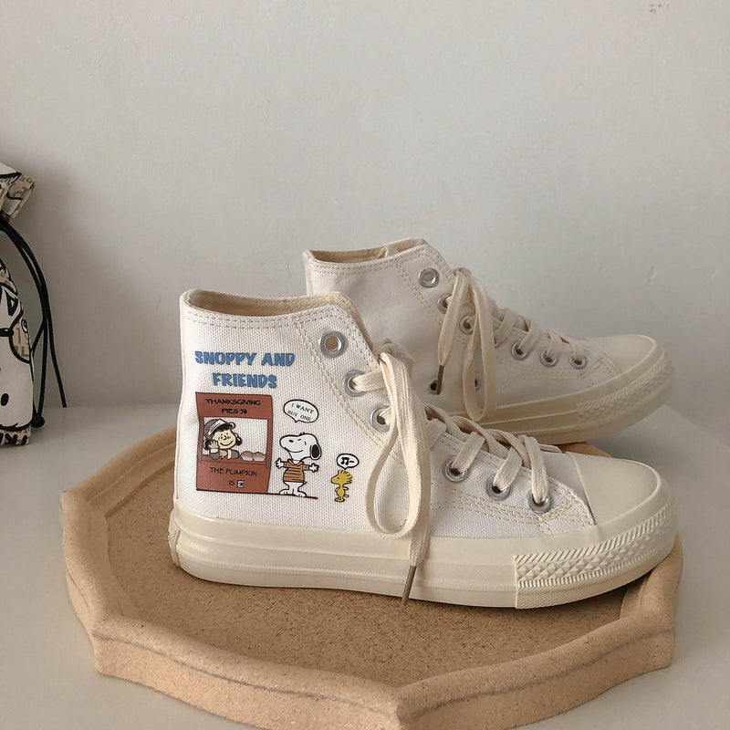 Cute soft girl high top canvas shoes SS2462