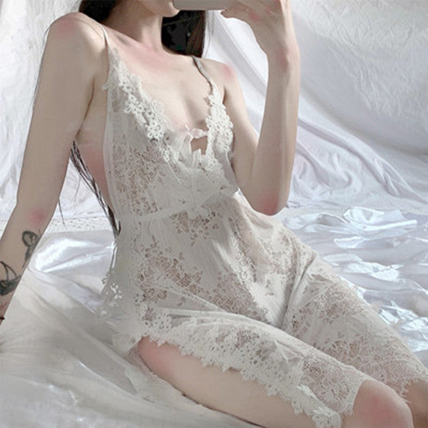 Plus size lace suspender nightdress SS2561