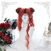 Lolita Black Red Long Curly Wig  WS1015