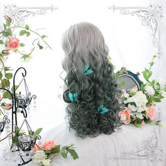 Lolita Grey-Green Curly Hair  Wig WS1005