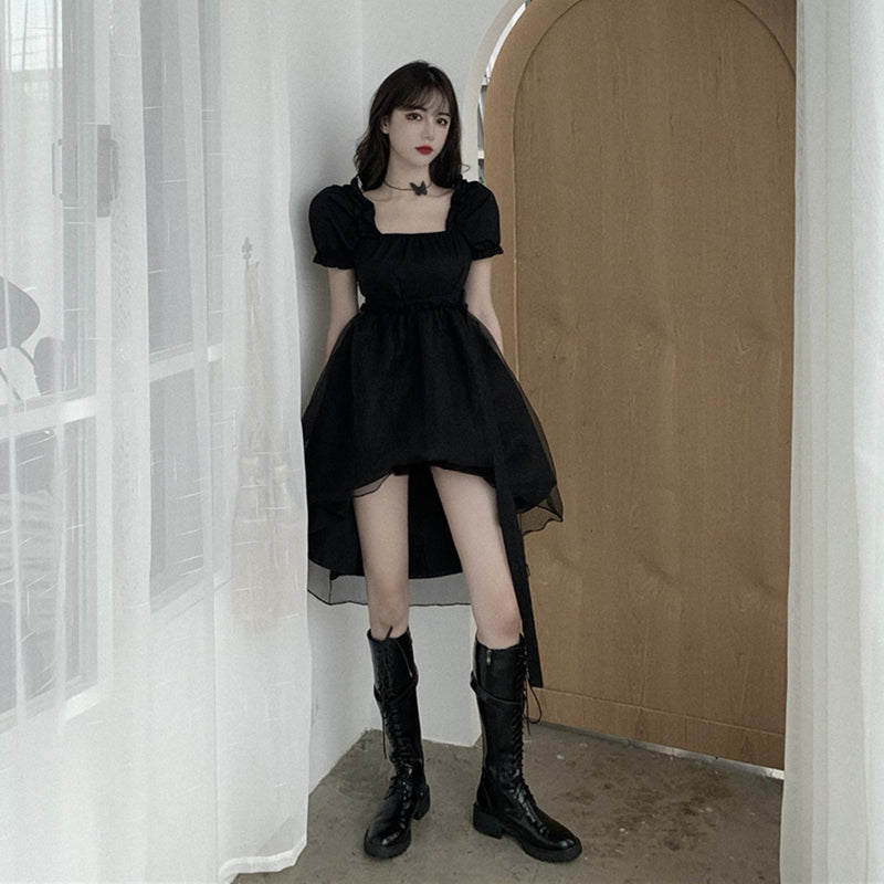 Dark girly black organza dress SS2471