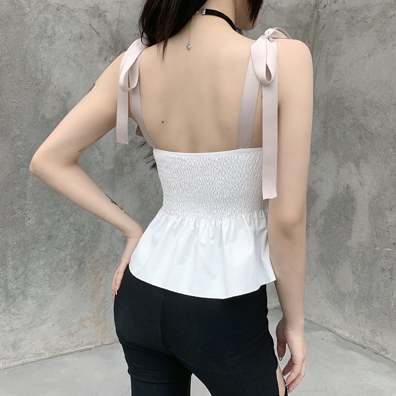 Fashion bow tie sling top  SS2343