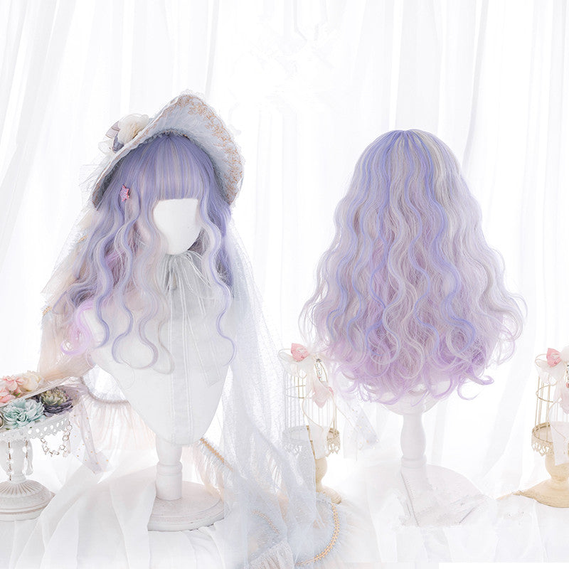 lolita gradient elegant long curly hair wig WS2289