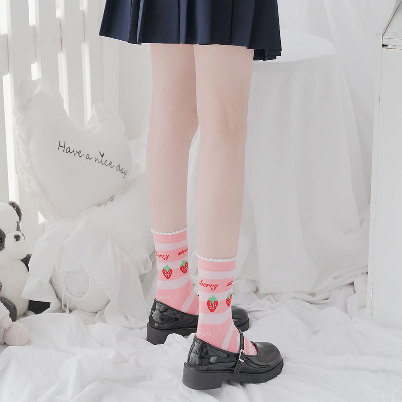 Lolita cute strawberry socks SS2339