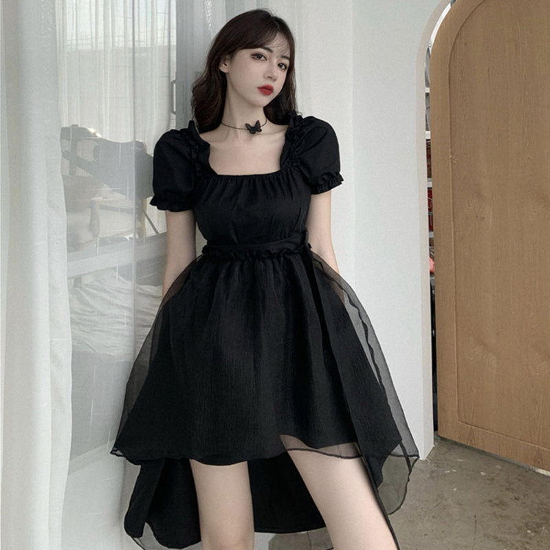 Dark girly black organza dress SS2471