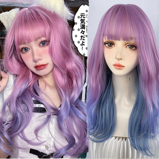Unicorn starry purple lolita wig SS2710
