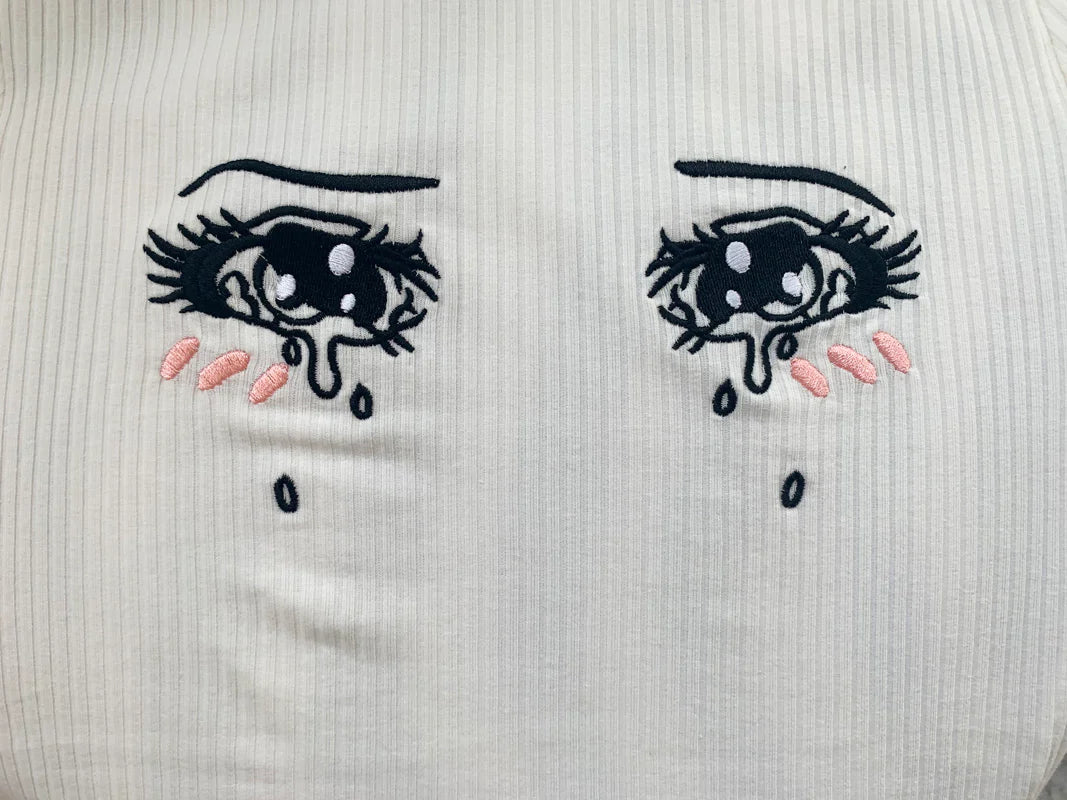 "Big eyes" embroidered T-shirt SS3085