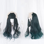 Double ponytail long curly hair lolita girls wig WS2051