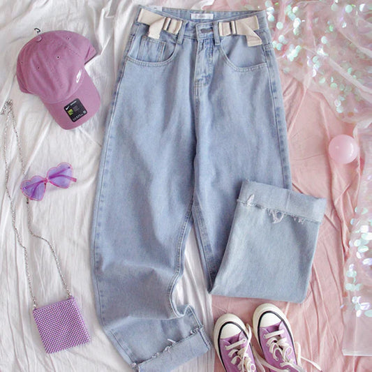 Kfashion High-Waist Loose Jeans SS2979