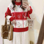 Japanese sweet embroidered sweater  SS2715