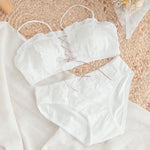 Embroidered cotton bra set SS2298