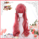 Harajuku Lolita Long Curly Hair Red Wig WS1320