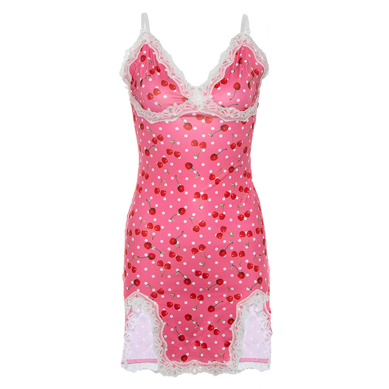 Super cute pink cherry dress SS2349