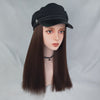 Sweet hat wig in one medium long straight wig WS2191
