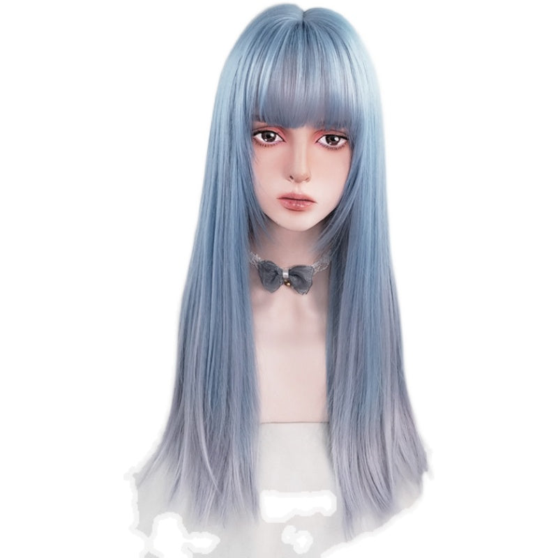Lively girl long straight wig WS2320