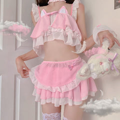 Cute cat ears girl home suitSS2644