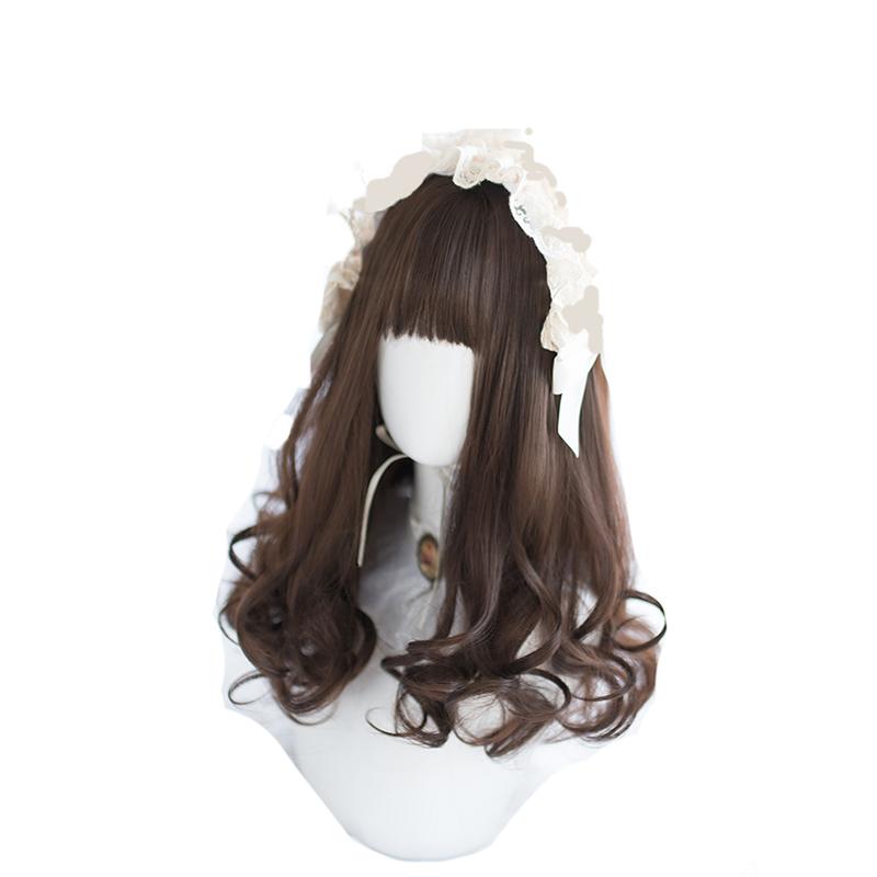 Daily Japanese style long curly hair Lolita wig WS2062