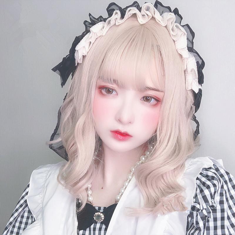 lolita girl daily long curly wig WS2142