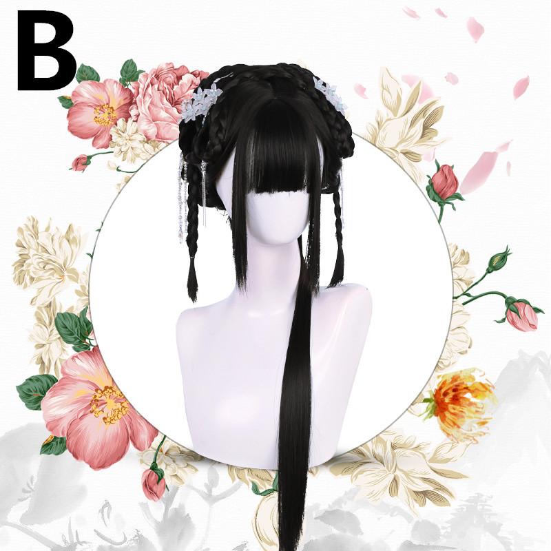 Chinese style long straight wig WS1325