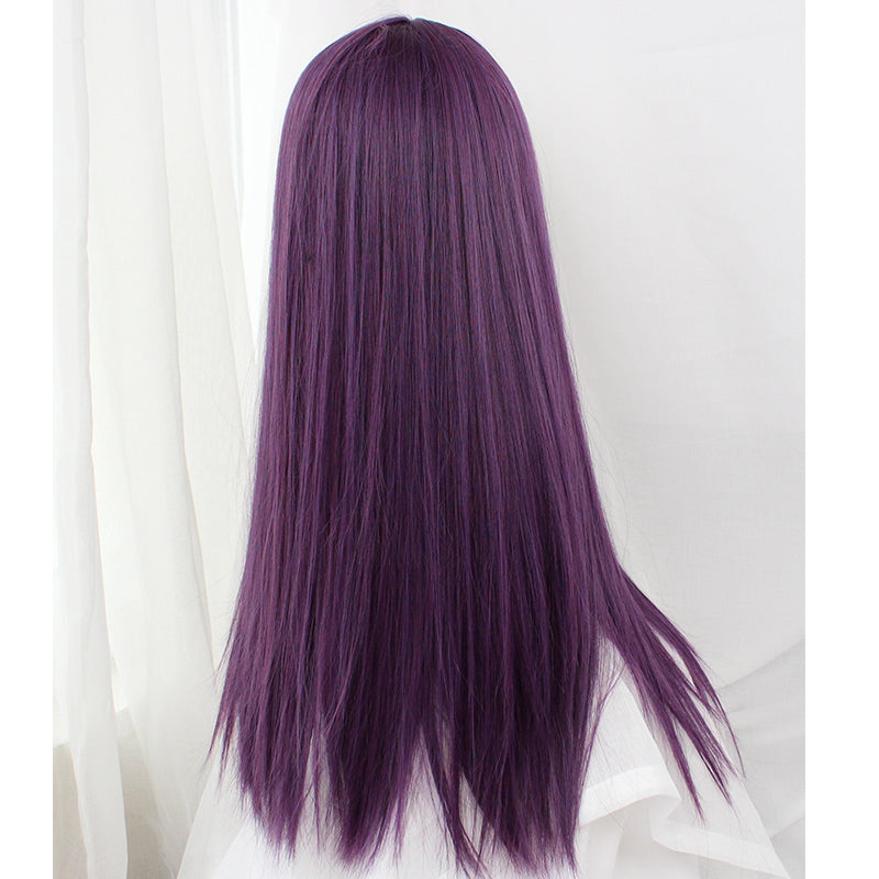 lolita natural purple fluffy wig WS2173