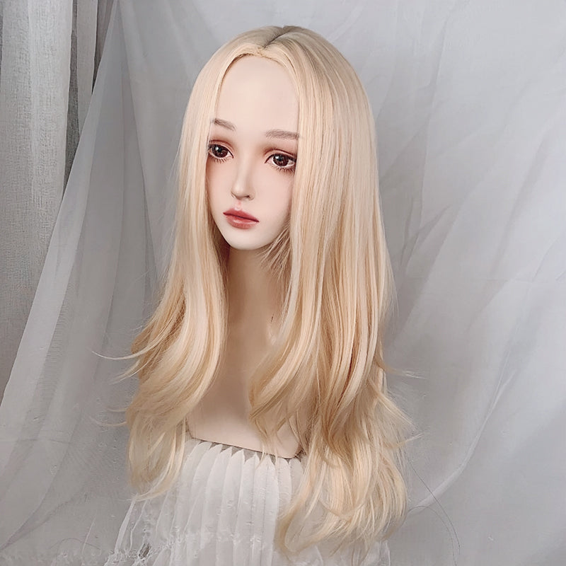 Blonde hair Rosé golden wig WS2370