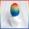 Multicolor gradient rainbow short wig WS2244