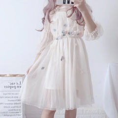 Lolita Lantern Sleeve Gauze Dress SS3053