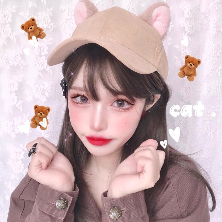 Cute and versatile 7-color cat ear cap WS3019