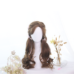 Lolita Brown-Yellow Long Curly Wig WS1054
