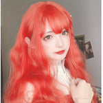 Lolita Harajuku Orange Long Curly Wig WS2162