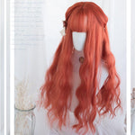 Lolita Harajuku Orange Long Curly Wig WS2162