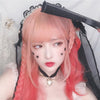 lolita red gradient girl wig WS2164