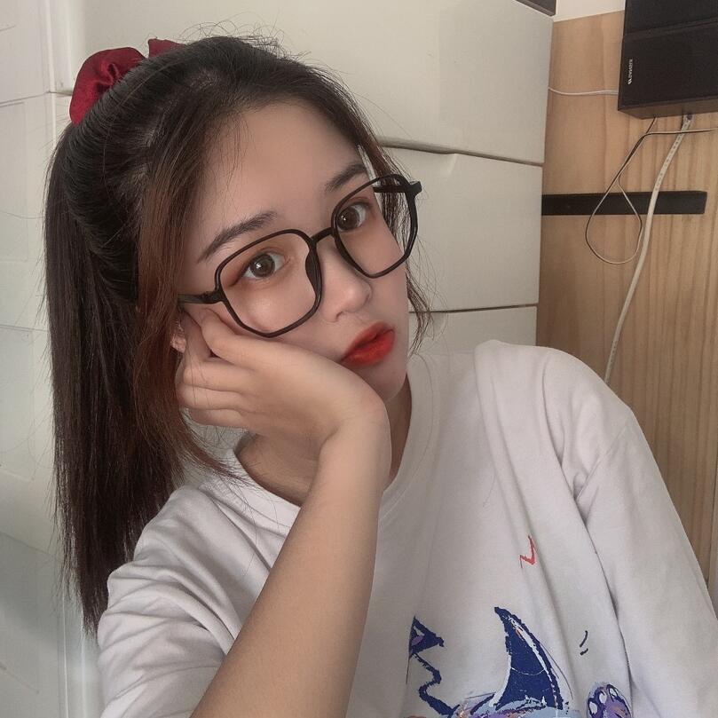 Harajuku style lensless square glasses frame WS3056