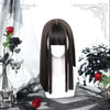 Lolita Black Brown Long Straight Wig WS1004